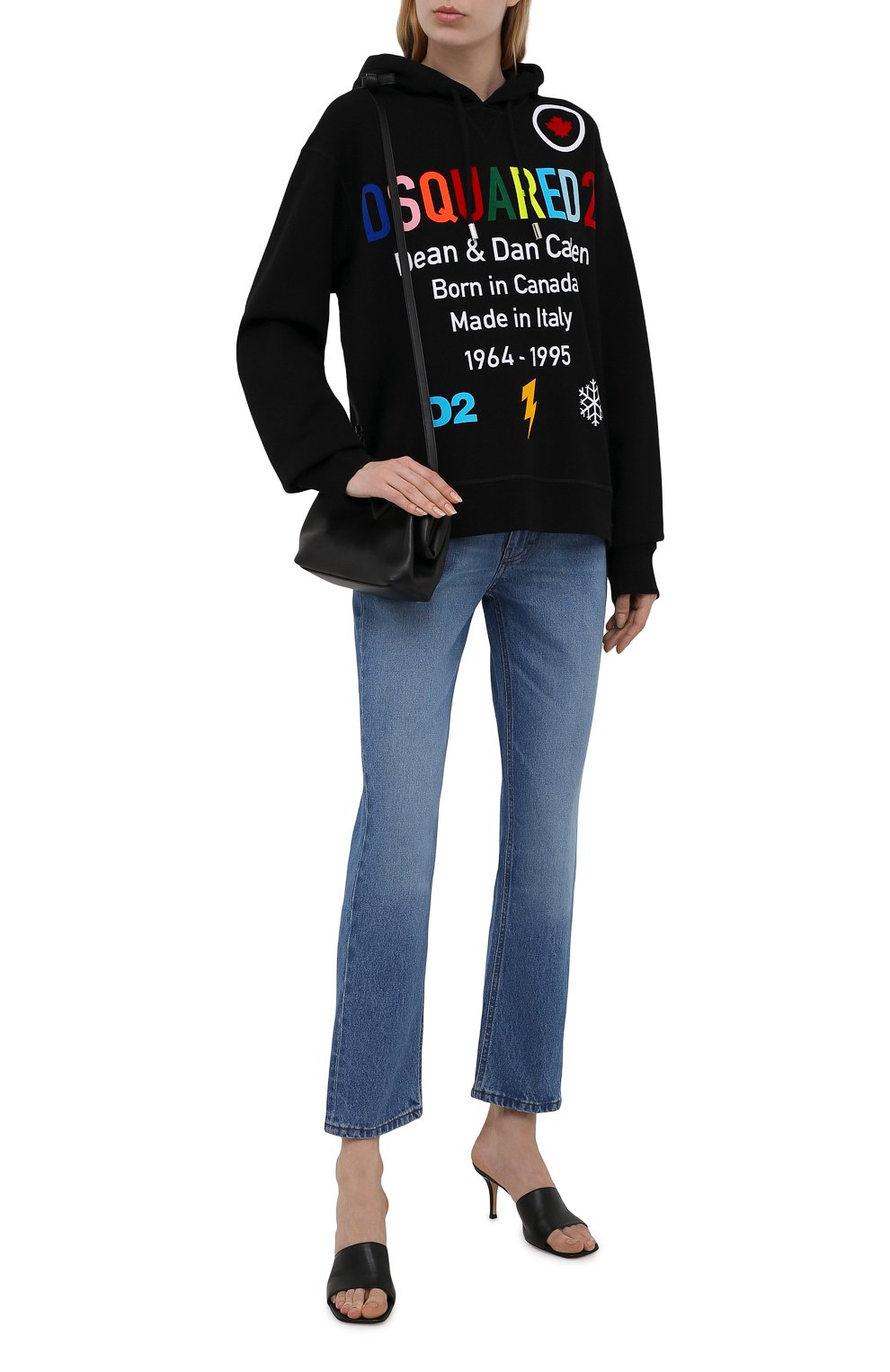Хлопковое худи DSQUARED2 черного цвета по цене 62150 руб., арт. S75GU0376/S25042, фото 2 Хлопковое худи DSQUARED2, арт. S75GU0376/S25042, фото 2