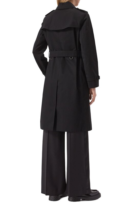 Хлопковый тренч Burberry 8079412 Чёрный  8079412 Фото 4