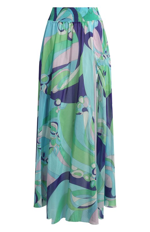 

Юбка из хлопка и шелка Emilio Pucci, Голубой