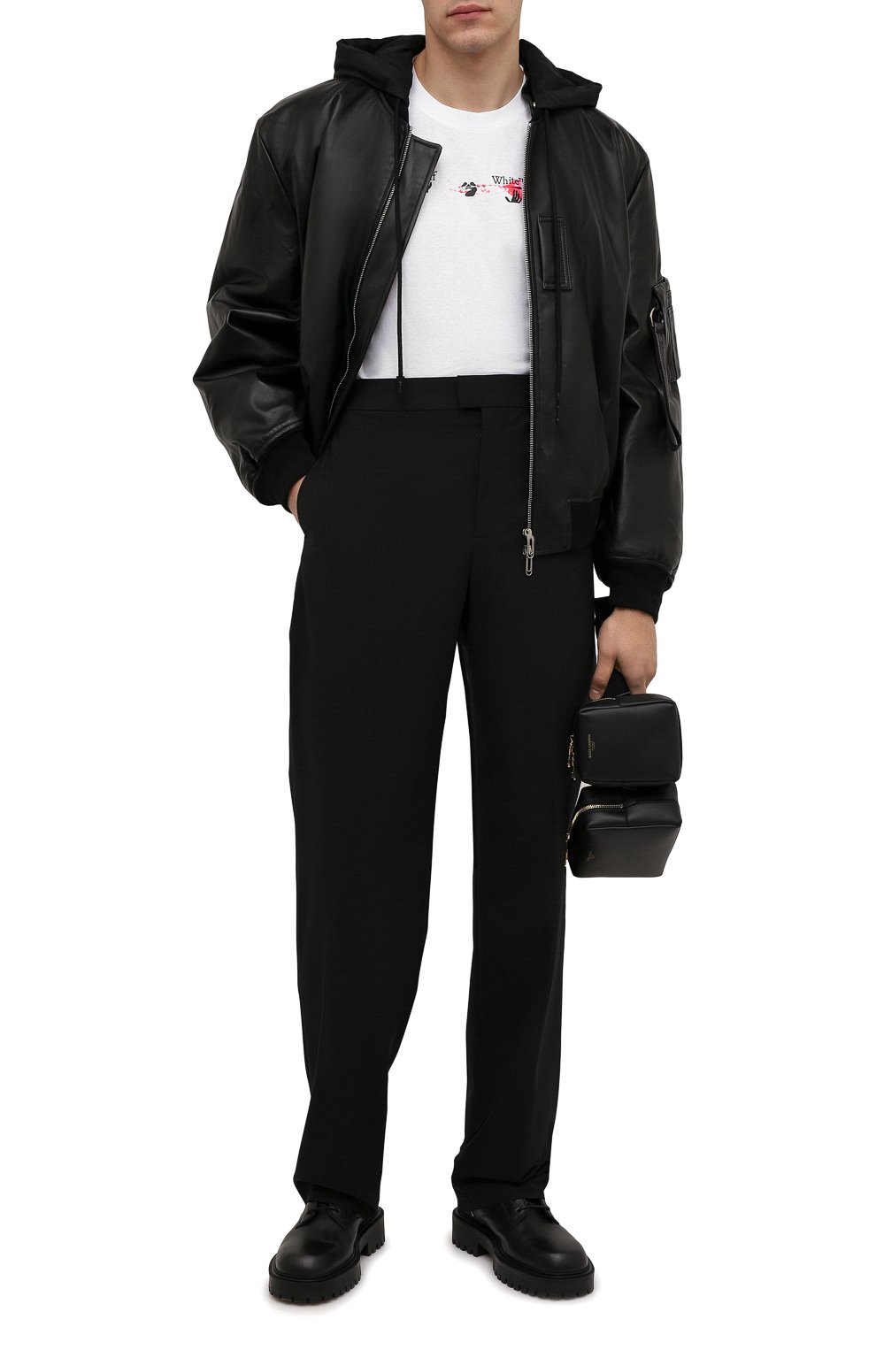 Хлопковая футболка OFF-WHITE белого цвета по цене 34300 руб., арт. 0MAA027F21JER017, фото 2 Хлопковая футболка OFF-WHITE, арт. 0MAA027F21JER017, фото 2