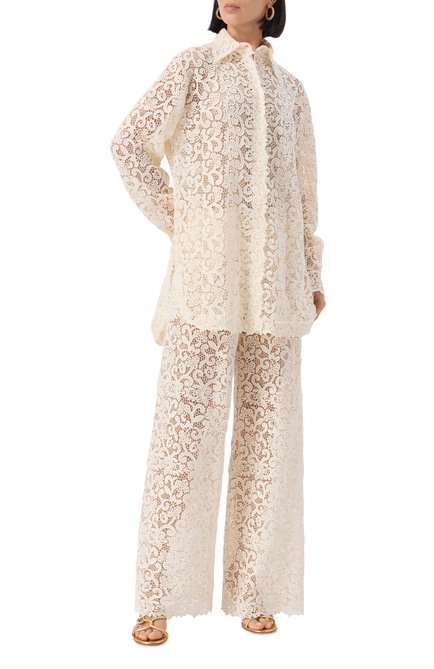 Женские хлопковые брюки ERMANNO SCERVINO, арт. D464P613FDHGJ