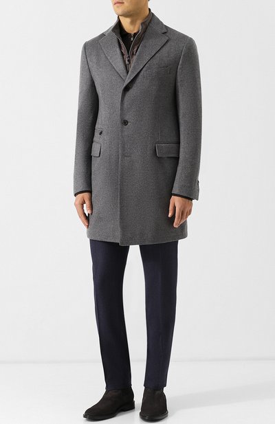 Однобортное шерстяное пальто с подстежкой CORNELIANI, арт. 821584-8813179/00, фото 2