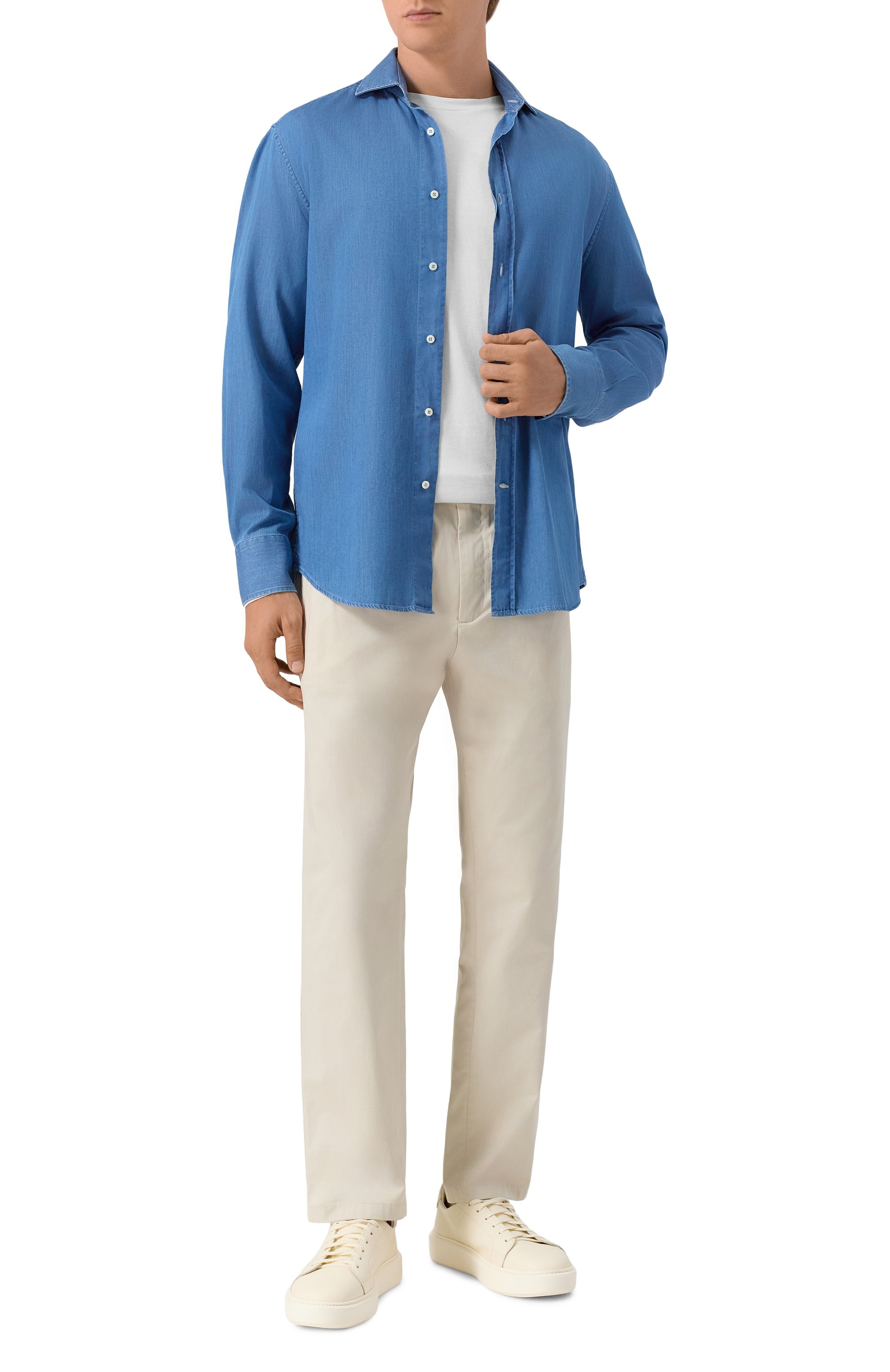 Джинсовая рубашка BRUNELLO CUCINELLI, арт. MR6831718, фото 2