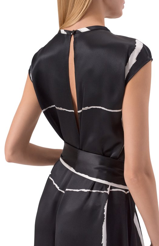 Атласное платье Kiton D61333K0873G06 Чёрно-белый  D61333K0873G06 Фото 4