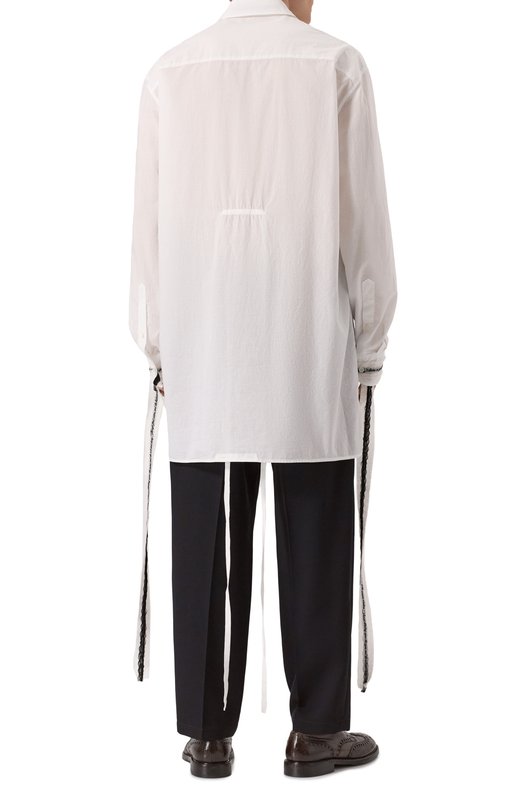 Хлопковая рубашка Ann Demeulemeester B0012776/FA026 Белый  B0012776/FA026 Фото 4