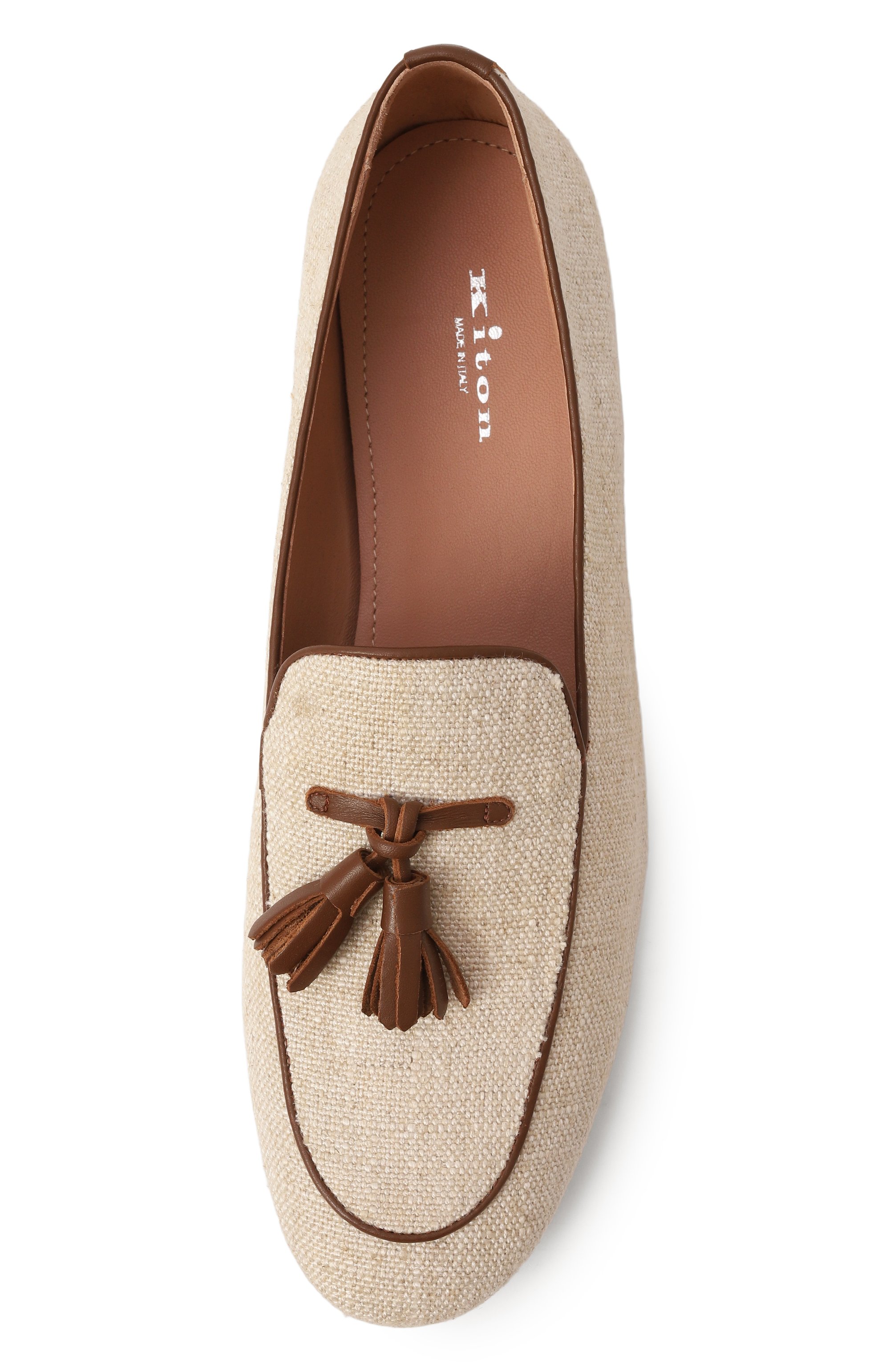 Текстильные лоферы KITON, арт. D59804N0117002, фото 6