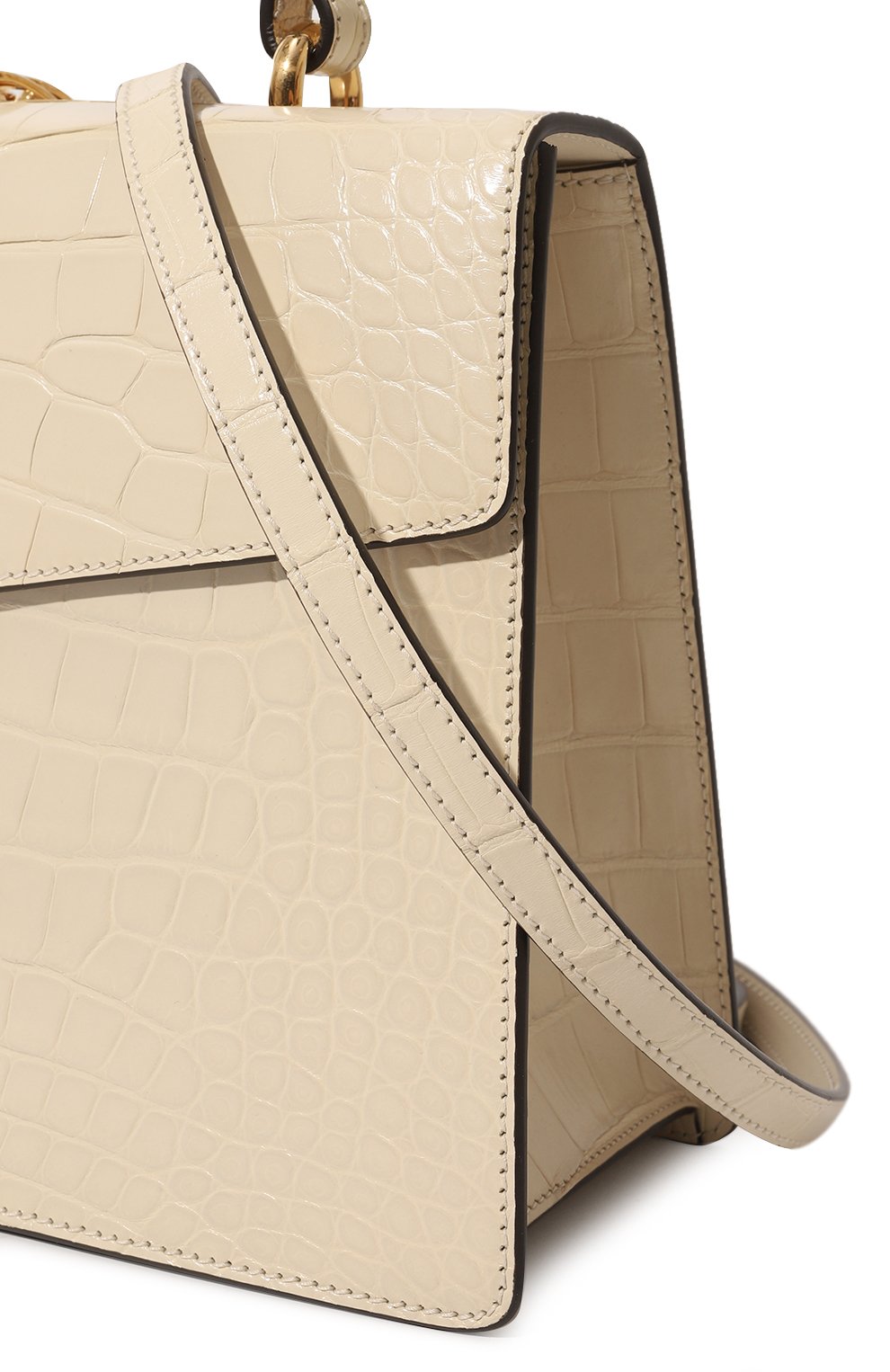 Сумка sylvie 1969 из кожи аллигатора GUCCI белого цвета по цене 2721600 руб., арт. 431665 EV40G, фото 3 Сумка sylvie 1969 из кожи аллигатора GUCCI, арт. 431665 EV40G, фото 3