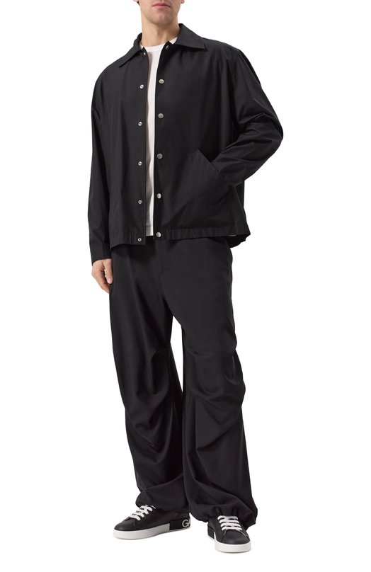 Кожаные кеды Portofino Dolce & Gabbana CS2216/AH527 Чёрный  CS2216/AH527 Фото 2