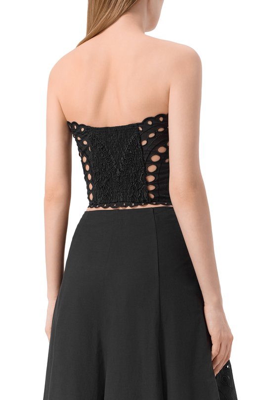 Хлопковый топ Charo Ruiz Ibiza 263100 Чёрный  263100 Фото 3