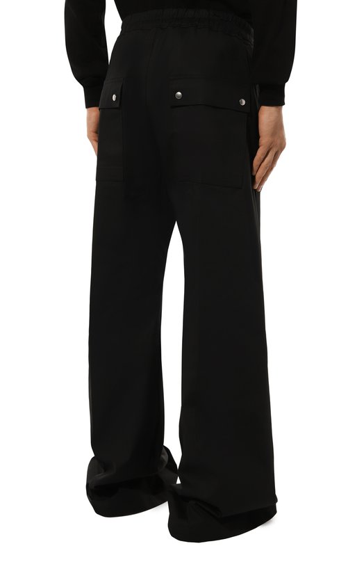 Хлопковые брюки Rick Owens RU02D6366/TE Чёрный  RU02D6366/TE Фото 4