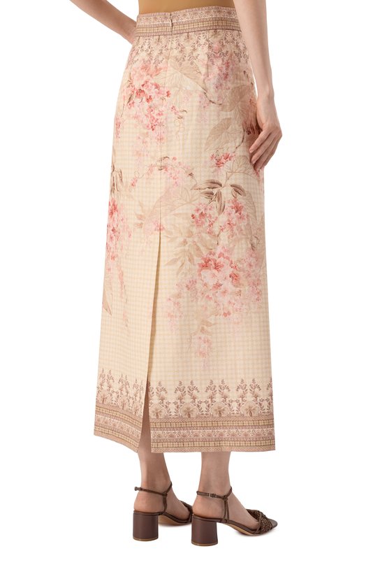 Льняная юбка Zimmermann 9995SS251 Бежевый  9995SS251 Фото 4