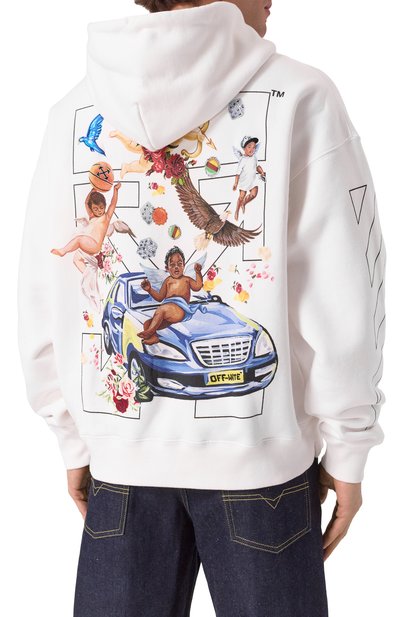 Хлопковое худи OFF-WHITE, арт. 0MBB085S25FLE005, фото 4