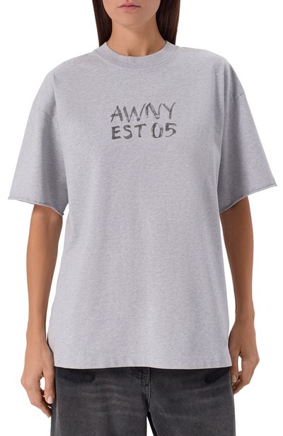 Хлопковая футболка ALEXANDER WANG, арт. UCC3251841, фото 3