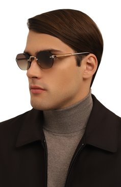 Женские солнцезащитные очки SATO EYEWEAR коричневого цвета, арт. TEREBELLUM I/S604 | Фото 3 (Региональные ограничения белый список (Axapta Mercury): Не проставлено; Нос: Не проставлено; Тип очков: С/з; Кросс-КТ: С/з-унисекс; Материал: Металл; Очки форма: Круглые, Безоправные; Оптика Гендер: оптика-женское)