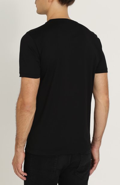 Хлопковая футболка с аппликацией FENDI, арт. FY0682/09K, фото 4