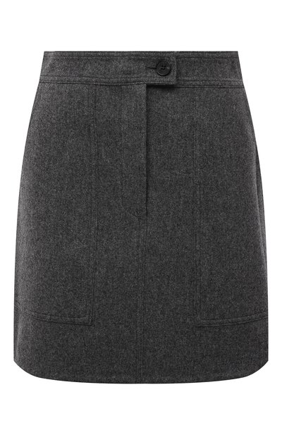 Шерстяная юбка LVIR серого цвета по цене 33850 руб., арт. LV21F-SK10, фото 1 Шерстяная юбка LVIR, арт. LV21F-SK10, фото 1