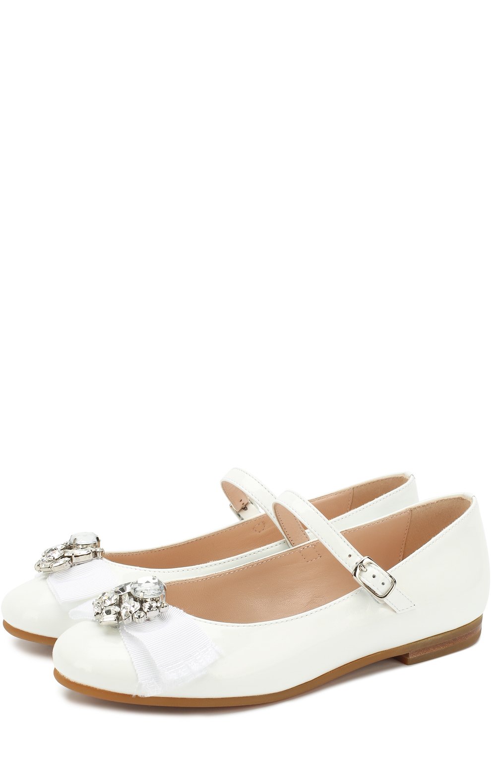 Лаковые туфли с бантом и кристаллами IL GUFO, арт. G362/PATENT/31-34, фото 1