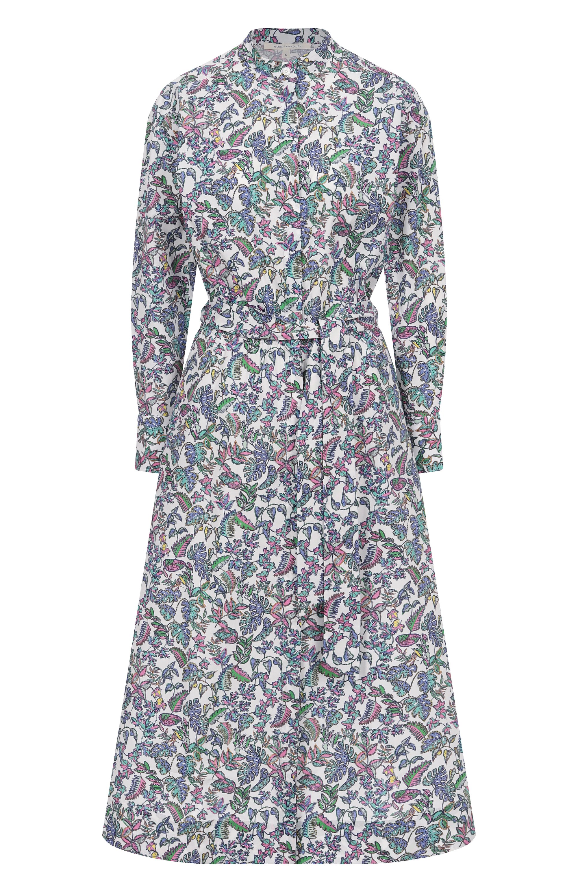 Хлопковое платье NOBLE&BRULEE синего цвета по цене 75000 руб., арт. NB106/250523/733, фото 1 Хлопковое платье NOBLE&BRULEE, арт. NB106/250523/733, фото 1