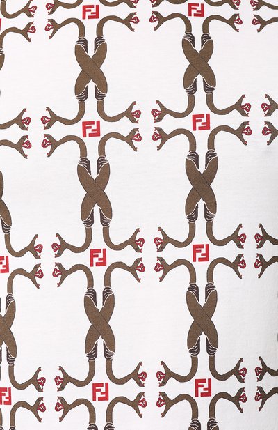 Хлопковая футболка FENDI, арт. FAF532 A793, фото 5