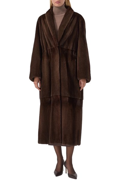 Шуба из норки MVST темно-коричневого цвета по цене 2085000 руб., арт. M011A/MINK BROWN, фото 3 Шуба из норки MVST, арт. M011A/MINK BROWN, фото 3