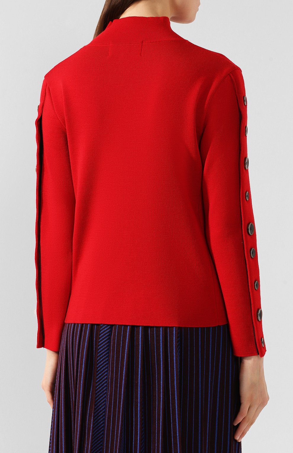 Шерстяной свитер AKIRA NAKA красного цвета по цене 57550 руб., арт. AW1949-RE, фото 4 Шерстяной свитер AKIRA NAKA, арт. AW1949-RE, фото 4