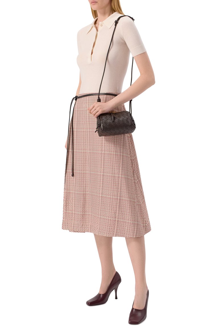 Женская сумка concert pouch BOTTEGA VENETA темно-коричневого цвета, арт. 794258/VCPP1 | Фото 7 (Автоматизация ТО: Проставлено; Ремень/цепочка: На ремешке; Материал: Натуральная кожа; Размер: mini; Автоматизация состава: Проставлено)