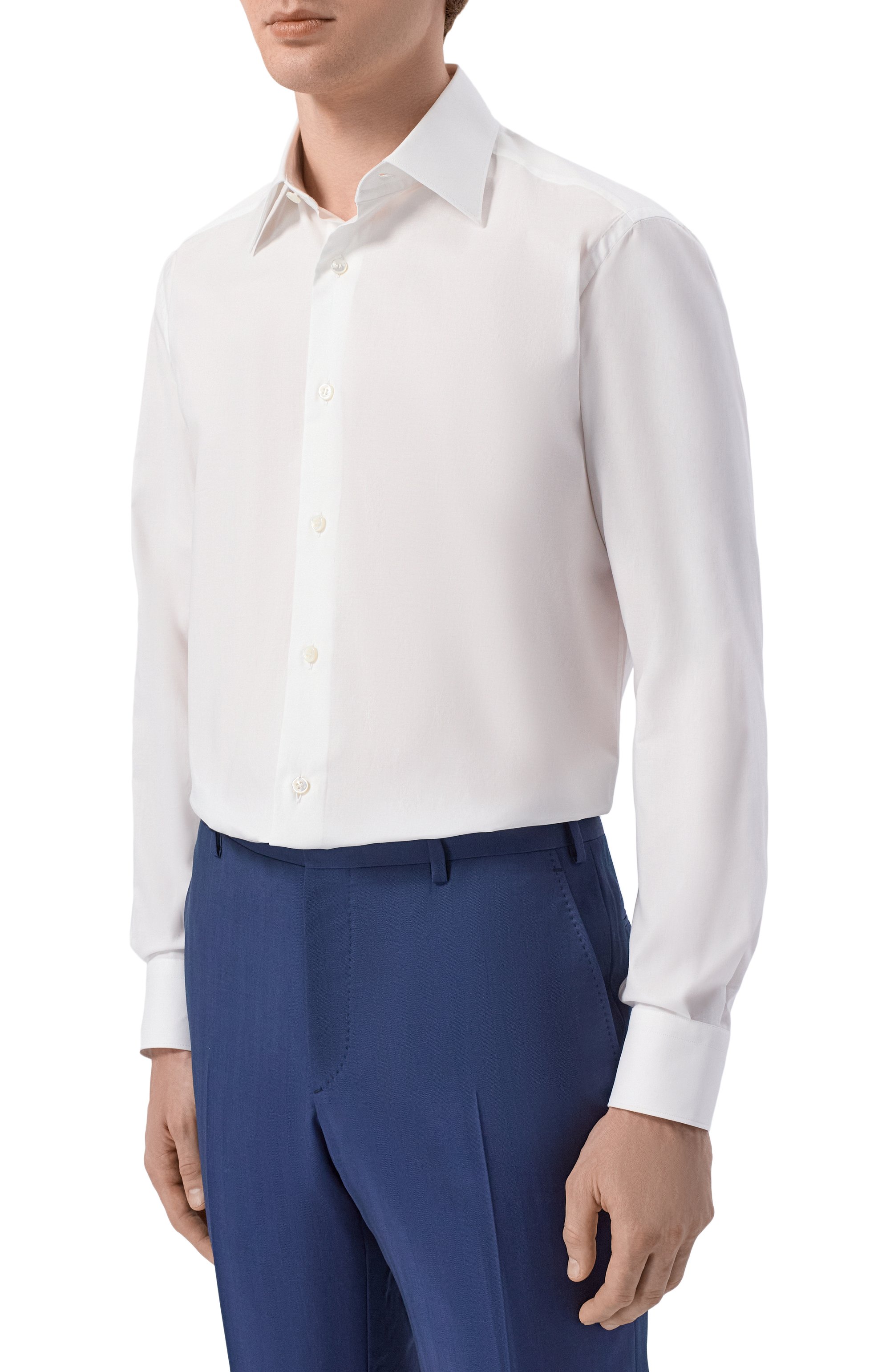 Хлопковая сорочка BRIONI белого цвета по цене 79950 руб., арт. RCB40M/0A04Q, фото 3 Хлопковая сорочка BRIONI, арт. RCB40M/0A04Q, фото 3