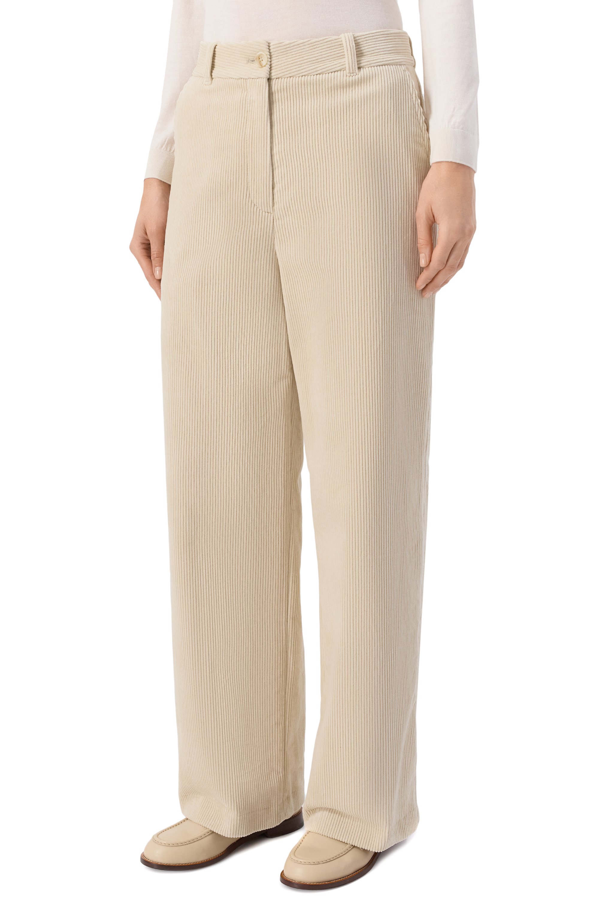 Вельветовые брюки DUNST кремового цвета по цене 14650 руб., арт. UDPA5D222CR, фото 3 Вельветовые брюки DUNST, арт. UDPA5D222CR, фото 3