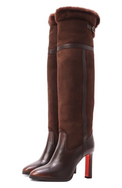 Женские кожаные ботфорты SANTONI, арт. WSAG71929HI2ARHG