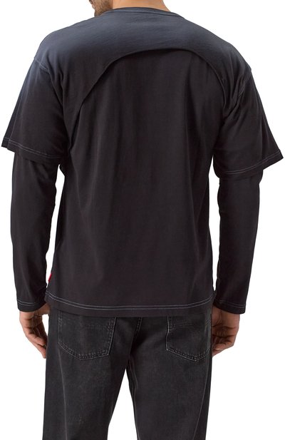 Хлопковый лонгслив DIESEL, арт. A16133/0KNAQ, фото 4