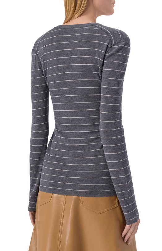 Шерстяной пуловер Nanushka ARIYAH Серый  ARIYAH Фото 4