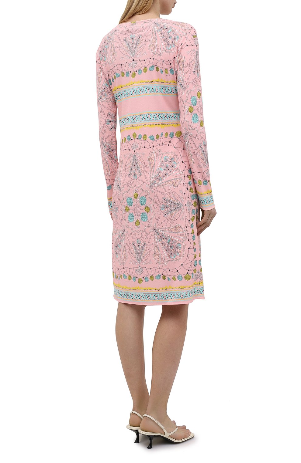 Платье из вискозы и шелка EMILIO PUCCI розового цвета по цене 94050 руб., арт. 1HJH40/1H747, фото 4 Платье из вискозы и шелка EMILIO PUCCI, арт. 1HJH40/1H747, фото 4
