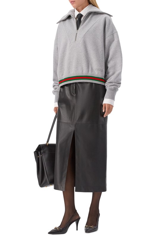 Кожаные туфли Horsebit Gucci 792065/AAEGJ Чёрный  792065/AAEGJ Фото 2