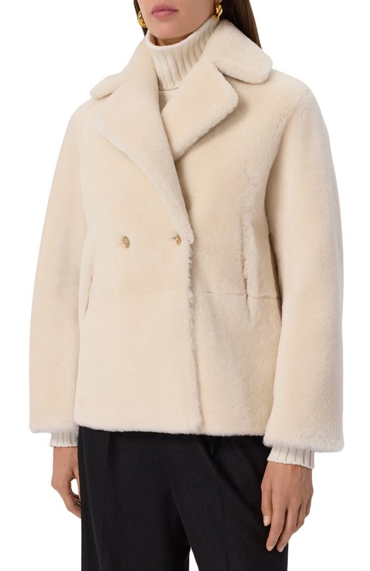 Дубленка из овчины Kiton D58673K0546F02 Кремовый  D58673K0546F02 Фото 3
