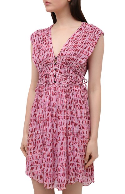 Платье из вискозы ISABEL MARANT ETOILE красного цвета по цене 56650 руб., арт. R01898-21P029E/SEGUN, фото 3 Платье из вискозы ISABEL MARANT ETOILE, арт. R01898-21P029E/SEGUN, фото 3