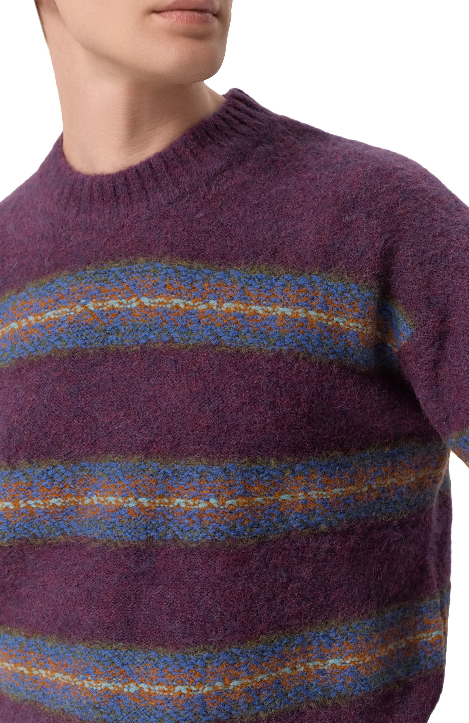 Шерстяной свитер DRIES VAN NOTEN фиолетового цвета по цене 96900 руб., арт. 021236/4755, фото 5 Шерстяной свитер DRIES VAN NOTEN, арт. 021236/4755, фото 5