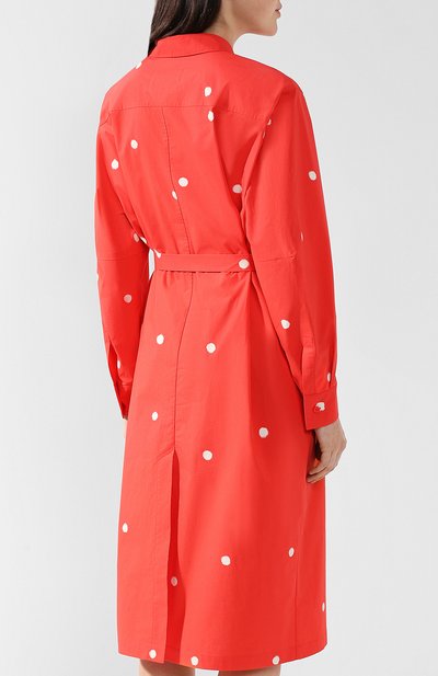 Хлопковое платье-рубашка с поясом в горох NINA DONIS, арт. 38ND35, фото 4