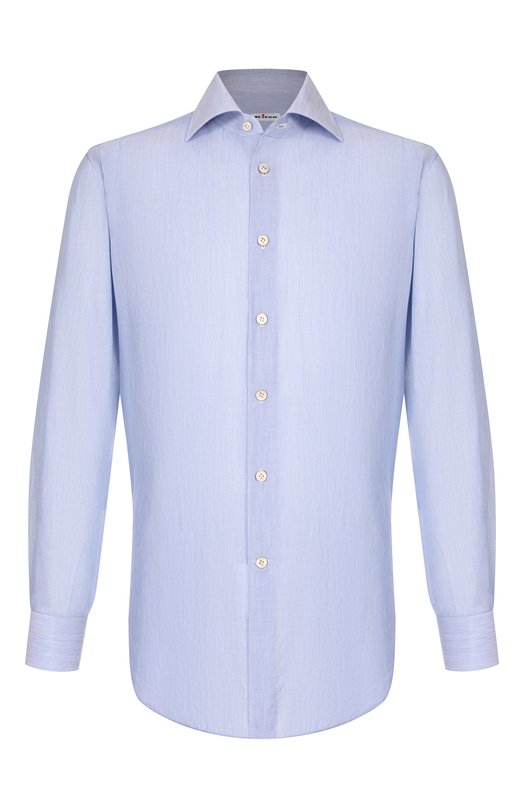 Хлопковая сорочка Kiton UCIH0920402 Голубой UCIH0920402