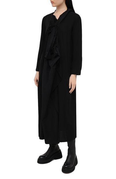 Шелковое пальто YOHJI YAMAMOTO, арт. FR-D04-800, фото 3