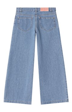 Детские джинсы ELISABETTA FRANCHI LA MIA BAMBINA голубого цвета, арт. EFPA2750/DF011/4A-8A | Фото 2 (Материал внешний: Хлопок; Нос: Не проставлено; Детали: Потертости; Автоматизация состава: Проставлено; Ростовка одежда: 6 лет | 116 см, 8 лет | 128 см)