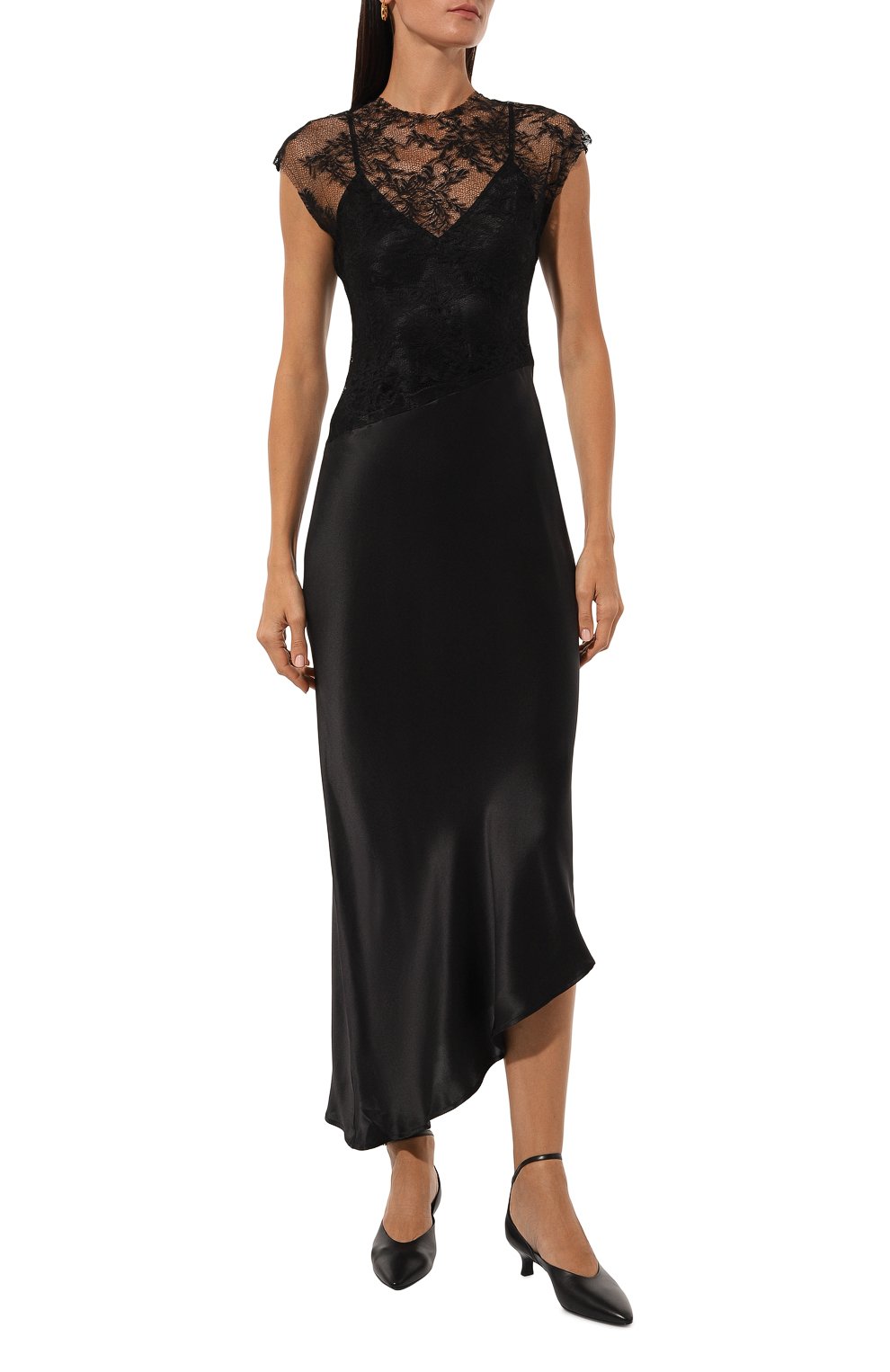 Шелковое платье ERIKA CAVALLINI черного цвета по цене 87700 руб., арт. P4WS15, фото 3 Шелковое платье ERIKA CAVALLINI, арт. P4WS15, фото 3
