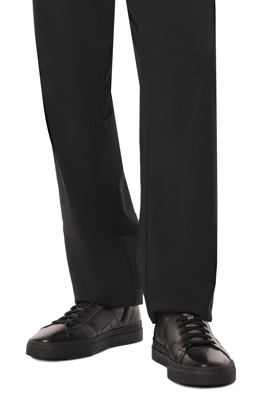 Кожаные кеды gloria SANTONI, арт. MBGT21932NE0PG0N, фото 3