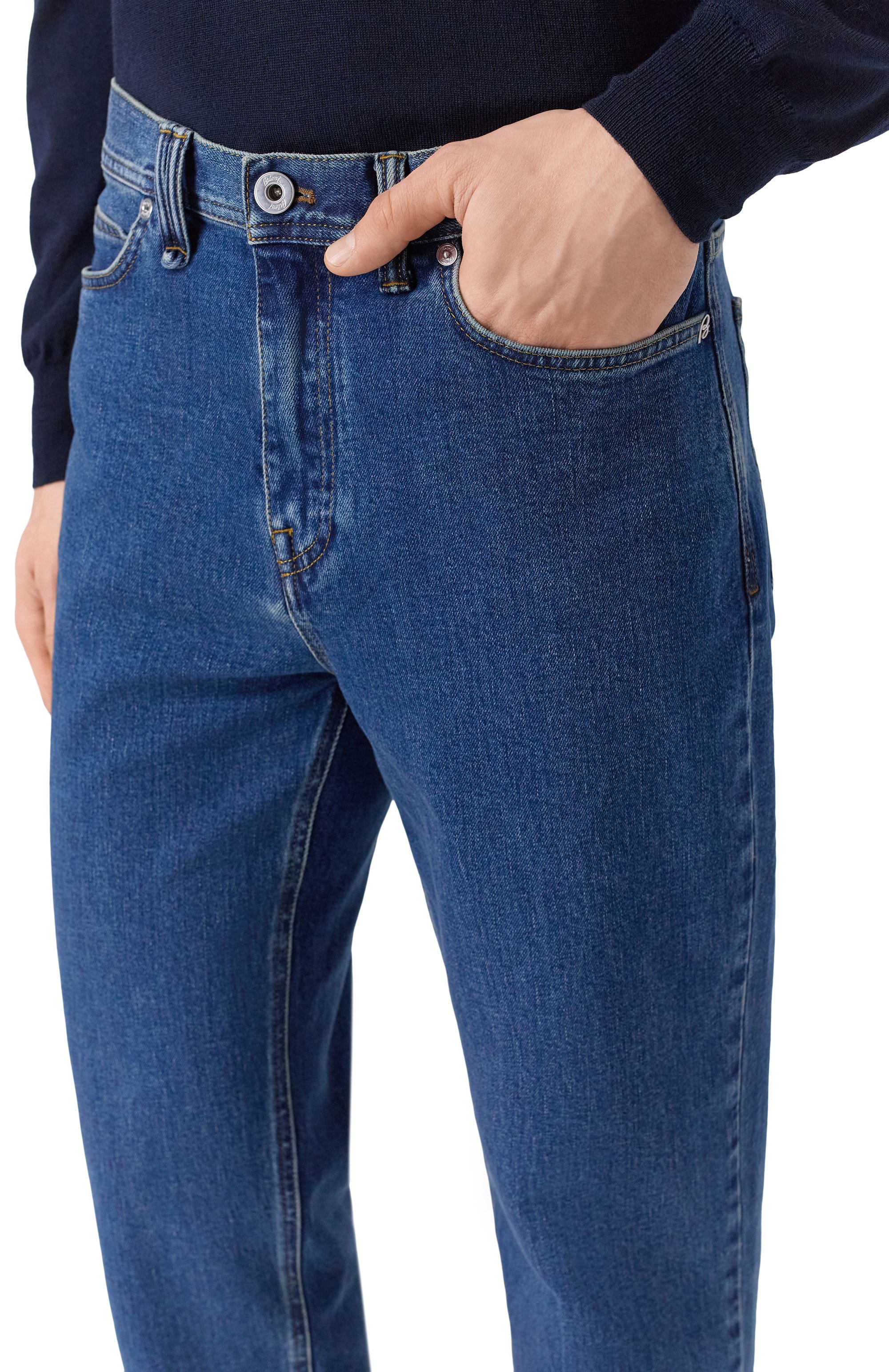 Джинсы merano BRIONI синего цвета по цене 79950 руб., арт. SPE30L/0DD14, фото 5 Джинсы merano BRIONI, арт. SPE30L/0DD14, фото 5