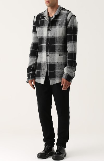 Однобортный пиджак из смеси льна и шерсти с воротником-стойкой LOST&FOUND, арт. M21.601.278, фото 2