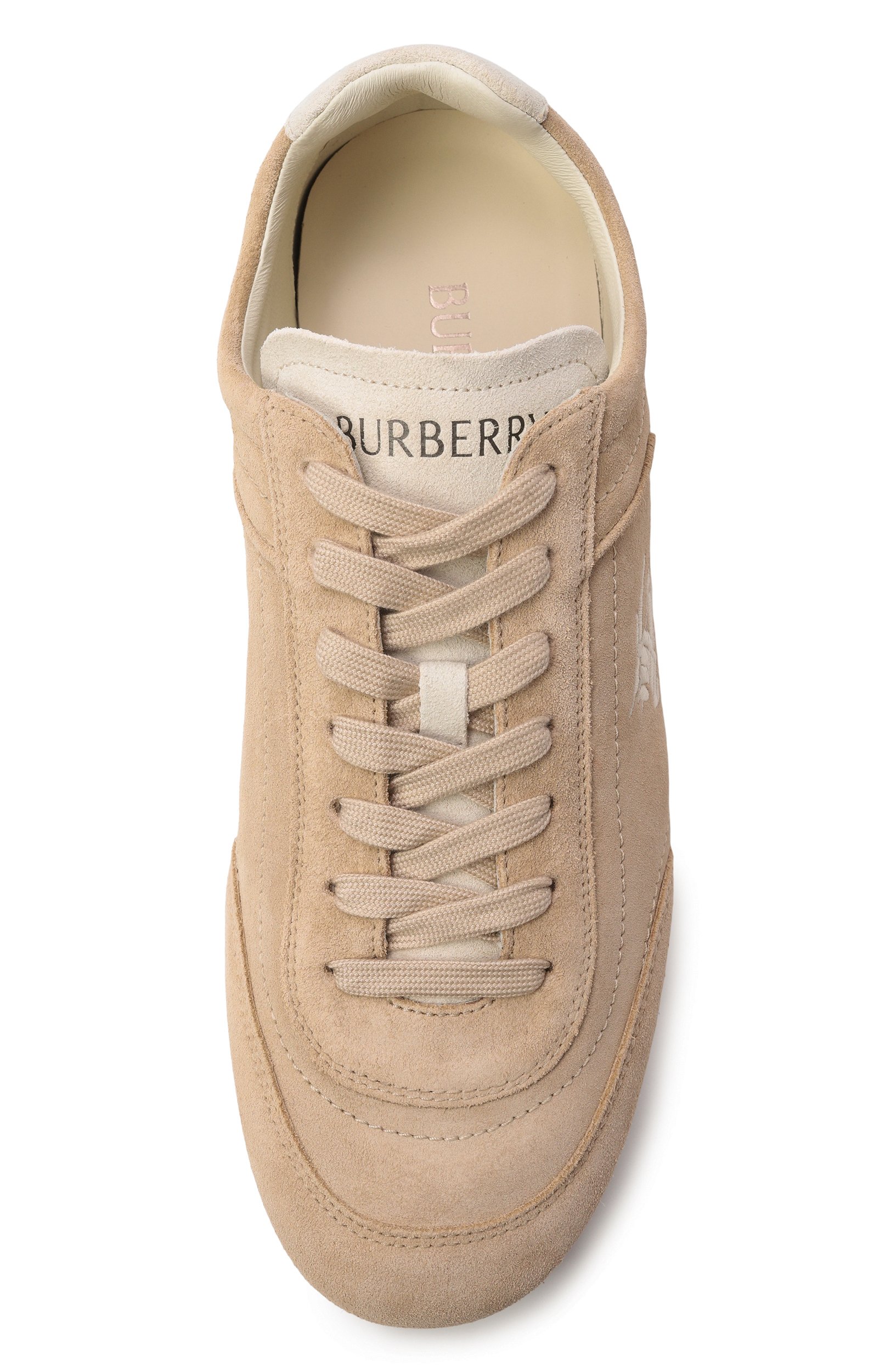 Замшевые кеды knight BURBERRY бежевого цвета по цене 82500 руб., арт. 8127800, фото 6 Замшевые кеды knight BURBERRY, арт. 8127800, фото 6