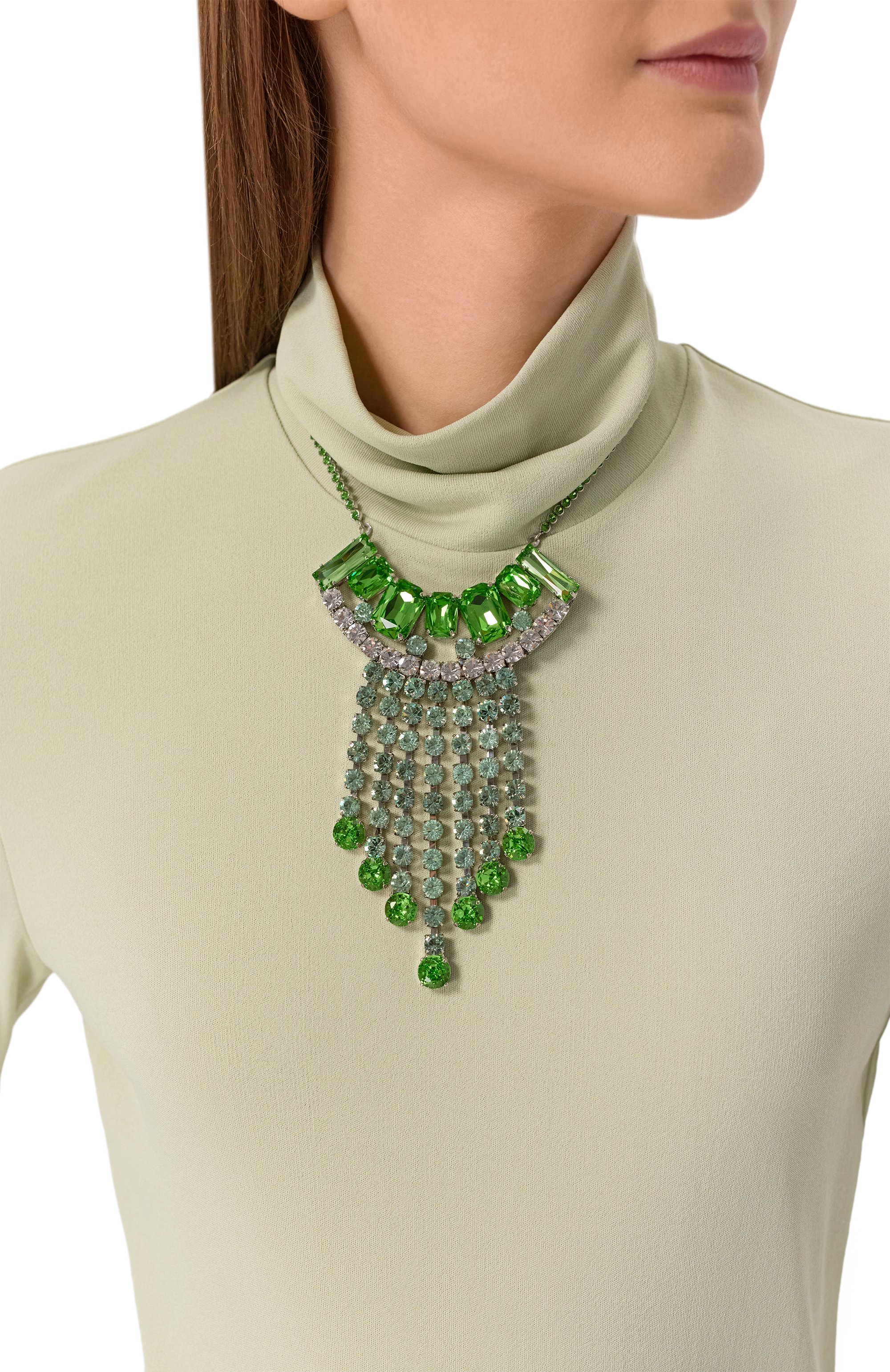 Колье DRIES VAN NOTEN зеленого цвета по цене 59850 руб., арт. 018272/0063, фото 2 Колье DRIES VAN NOTEN, арт. 018272/0063, фото 2
