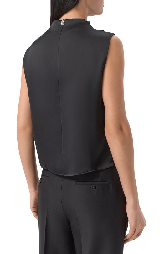 Атласный топ HUGO 50553541 Чёрный  50553541 Фото 4