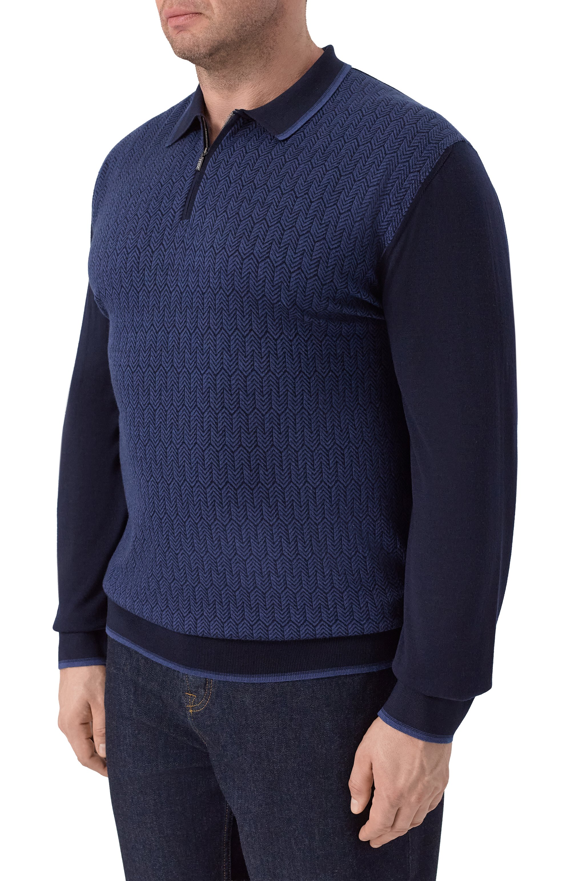 Поло из шерсти и шелка ZILLI, арт. KZP001M0230VHE001, фото 3