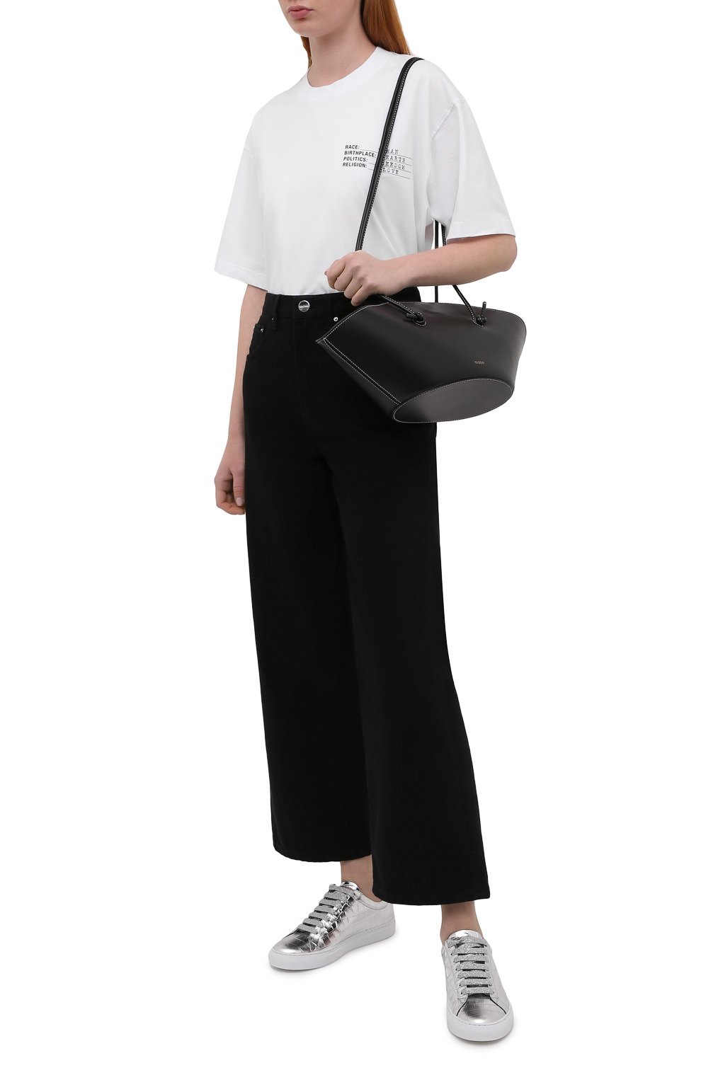 Кожаные кеды urban street GIVENCHY серебряного цвета по цене 78300 руб., арт. BE0003E10K, фото 2 Кожаные кеды urban street GIVENCHY, арт. BE0003E10K, фото 2