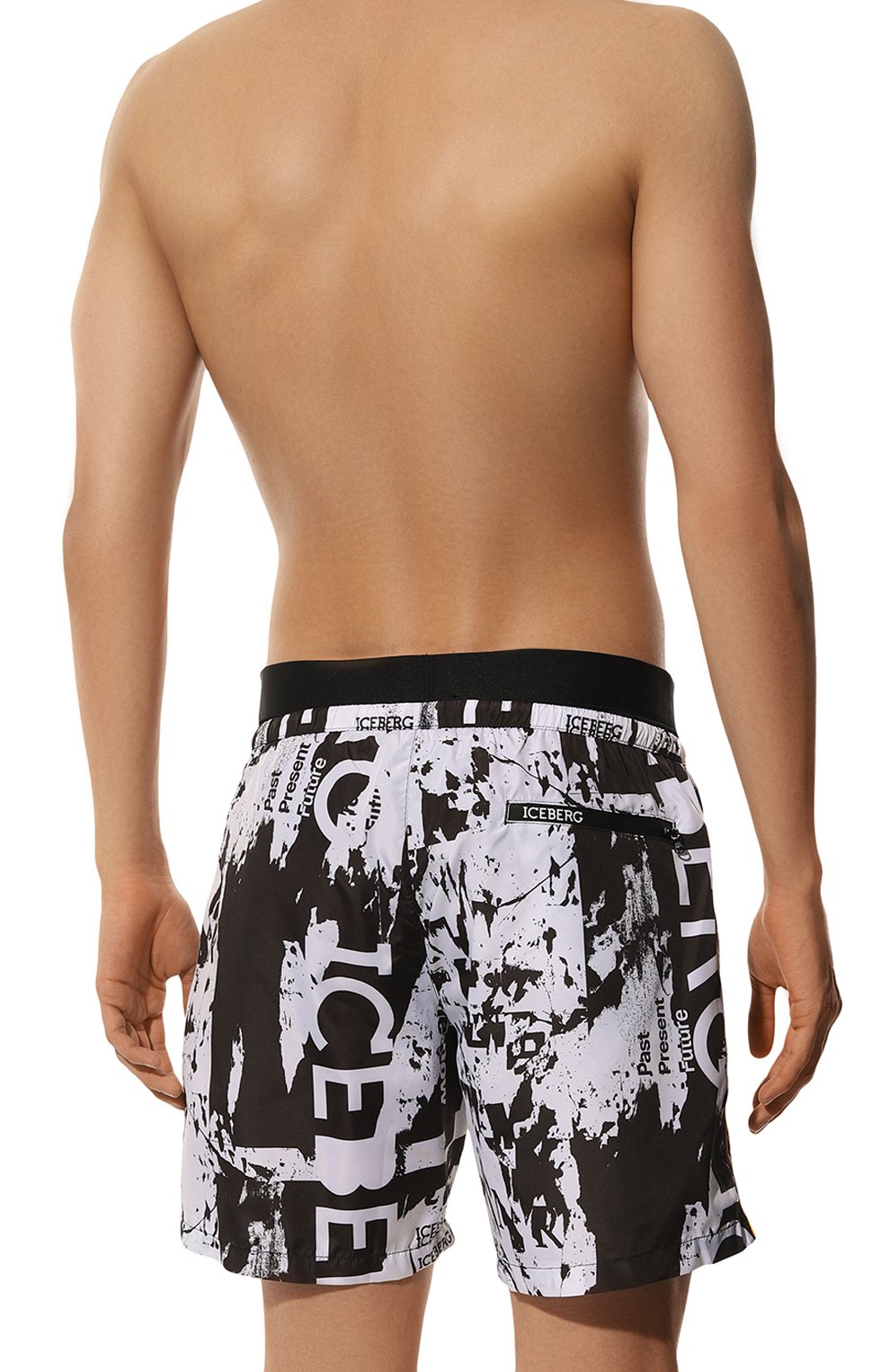 Плавки-шорты ICEBERG черно-белого цвета по цене 7780 руб., арт. ICE4MBM06, фото 3 Плавки-шорты ICEBERG, арт. ICE4MBM06, фото 3